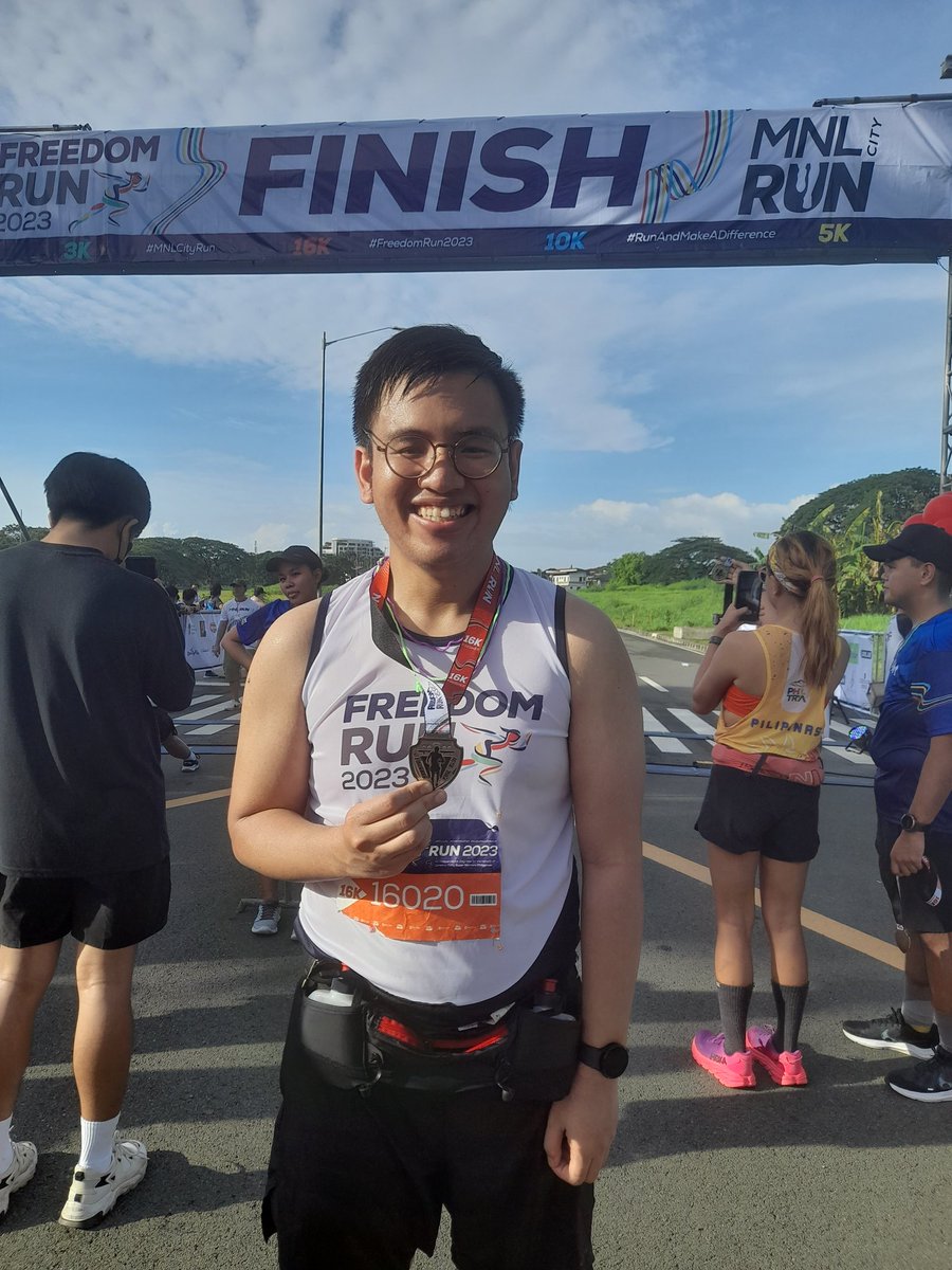 dumidyeypee's tweet photo. Sweet 16km finish for #MNLCityRun #FreedomRun2023 😊💪🇵🇭 https://t.co/ISNUyit8bR