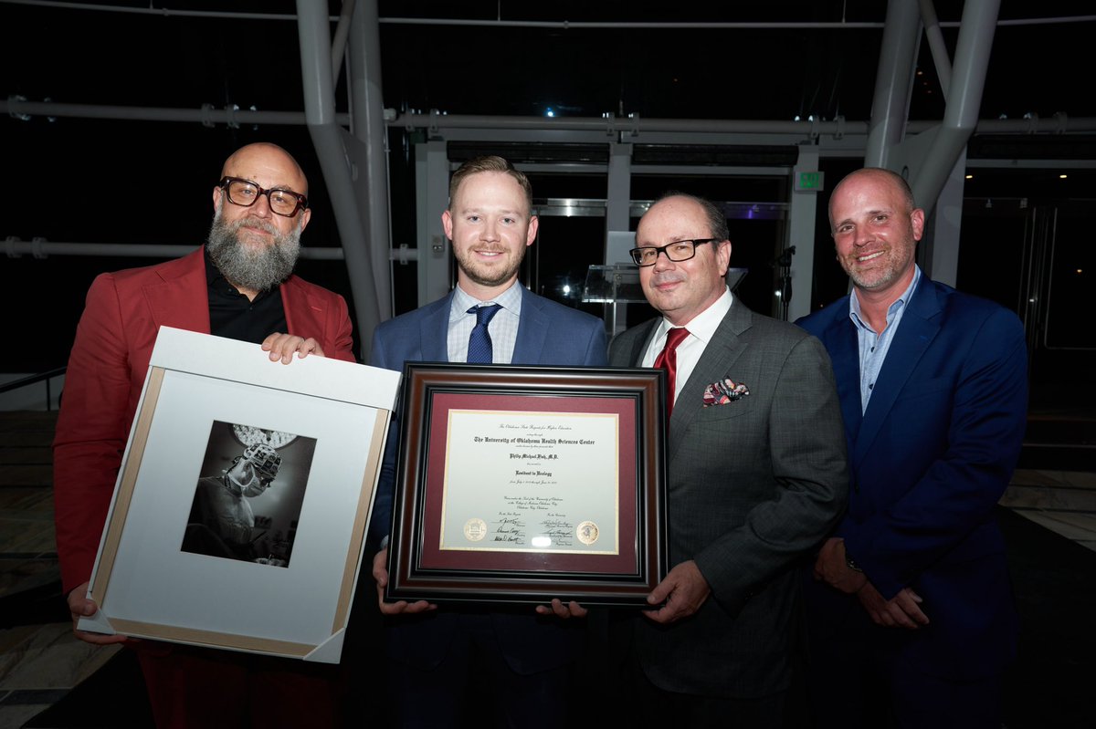 OUUrology's tweet photo. We celebrated the graduation of a great class of Chief Residents last night. Congratulations to Drs. Alek Blubaum, Phil Fish, and Thomas Lowrey! We’re very proud to call you alums and wish you all the best. @SCSAUA @AmerUrological @UroResidency @Uro_Res @OUHealth https://t.co/nXFuexYxj0