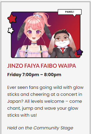PeoniAstera's tweet photo. Announcement!
My good friends and I will be performing at this year's Offkai Expo! Come and see us at the community stage on Friday at 7 pm! Bring your light sticks!
#OffKaiGen2 #Offkaiexpo #vtuberconvention #VtubersEN https://t.co/hrraAlGSYF