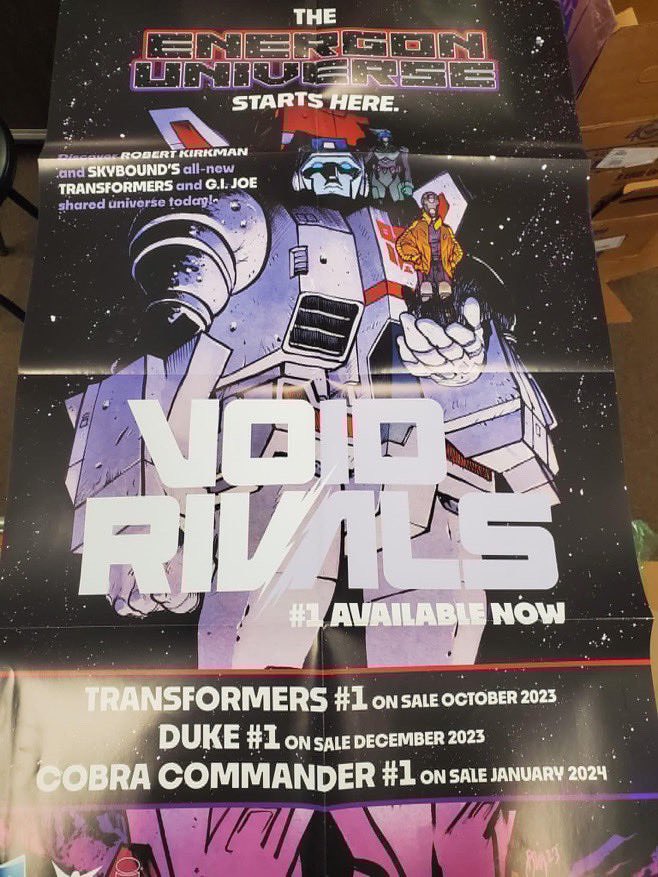TheFullForce's tweet photo. 💥💥💥💥

THE ENERGON UNIVERSE!!

Looks like we’ll be getting Duke and Cobra Commander specific issues following Void Rivals…

Transformers #1 October 2023
Duke #1 December 2023
Cobra Commander #1 January 2024 https://t.co/wn9l4rDdnY