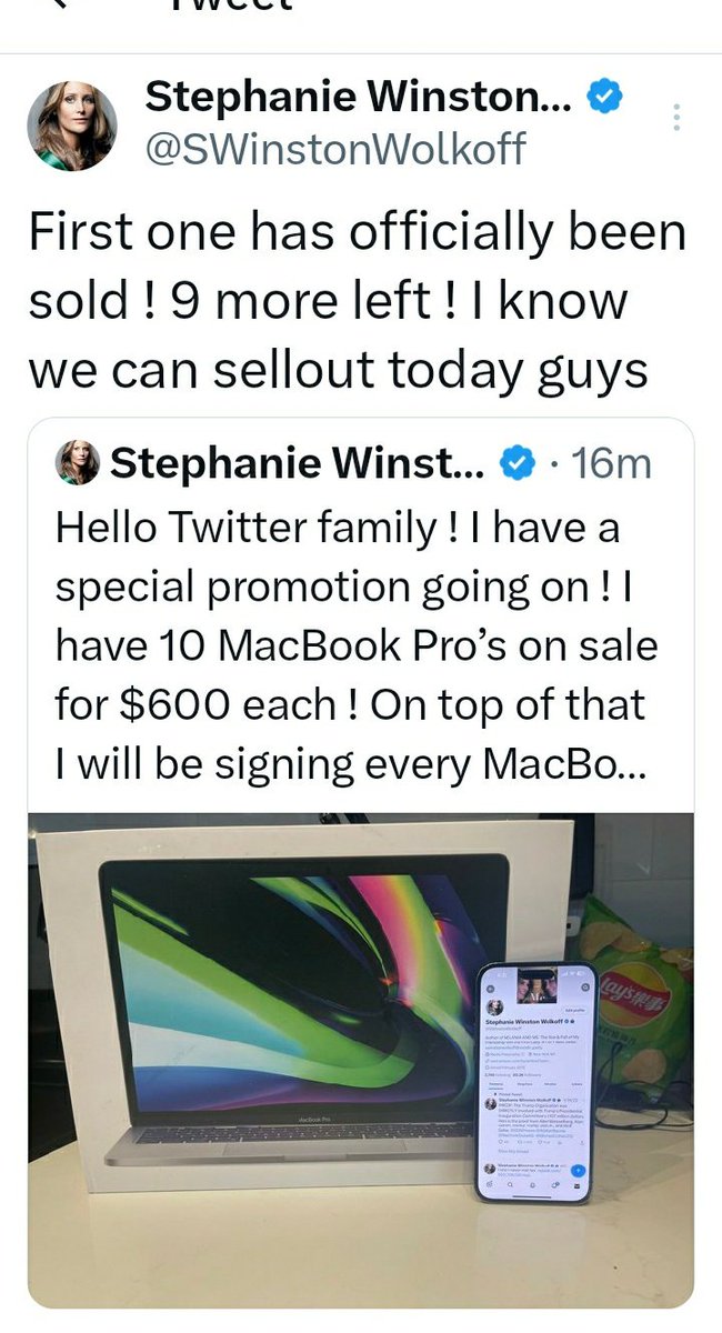 Pretty sure Stephanie Winston Wolkoff's Twitter account has been hacked. The account immediately blocked me when I quote tweeted them