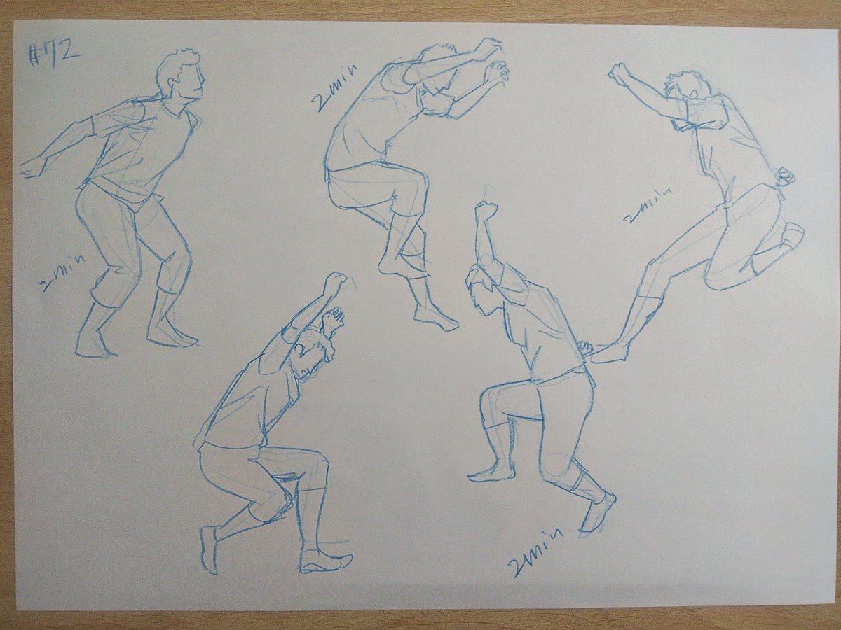 #さとまこクロッキー
#今日のクロッキー

＃71&amp;72
71、何を測っていたのだろう？🤔
72、躍動感のあるポーズ、気分が上がってくる⤴️ https://t.co/hRCWyCEQyl