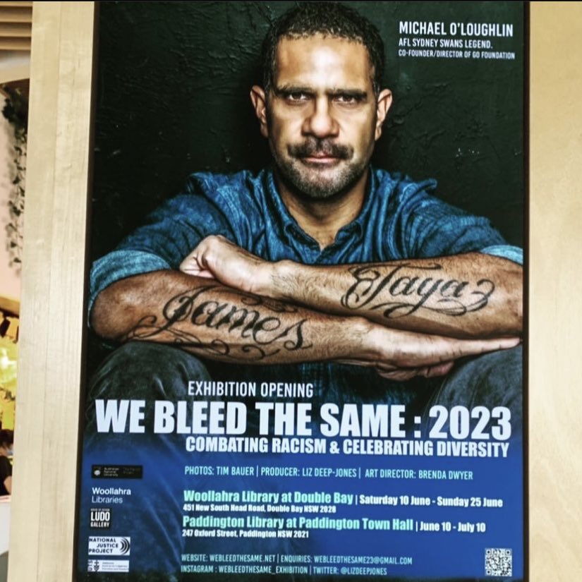 LizDeepJones's tweet image. Overwhelmed by the incredible support at our WeBleedTheSame AntiRacism #exhibition opening #WoollahraLibrary &amp;amp;celebrated collaboration with ⁦@GeorgeNewhouse⁩ ⁦@NJP_Au⁩ @Jumbunna_Inst⁩ combat #racism Exhibiting till June25 ⁦@woollahramc⁩ 🙏🏽 ⁦⁦@TheWenty