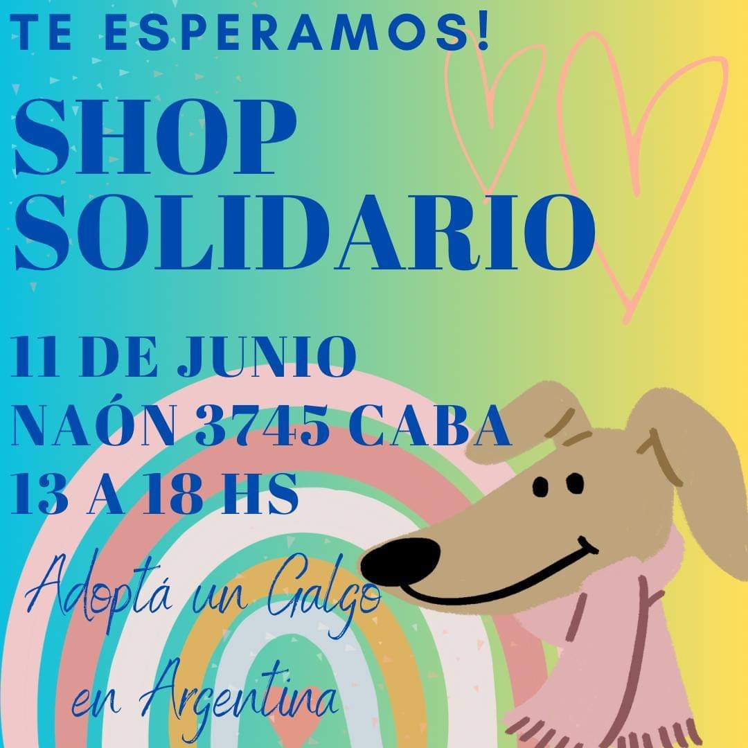 AdoptaUnGalgo's tweet image. 📢¡Mañana!
2° evento 2023 del Shop Solidario!
Domingo 11 de junio de 13 a 18hs,  Rómulo Naón 3745 (Saavedra, CABA).
Encontrarán collares, pretales, abrigos, chapitas, juegos y más!
Ventas 100% a beneficio de los galgos, para seguir rescatando. ¿Nos siguen?
instagram.com/adoptaungalgo