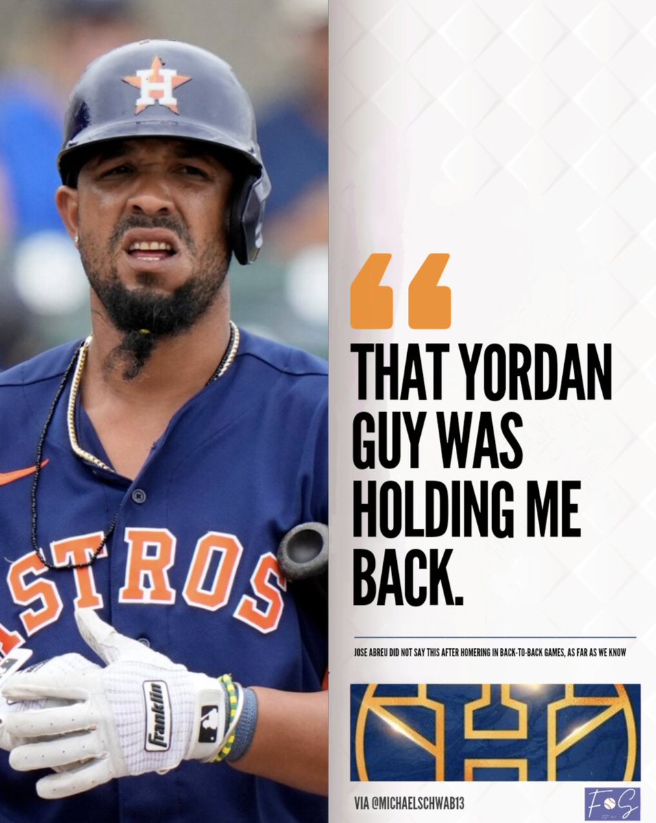 MLBONFAX's tweet photo. Jose Abreu explains his recent hot streak https://t.co/b87liawZn5