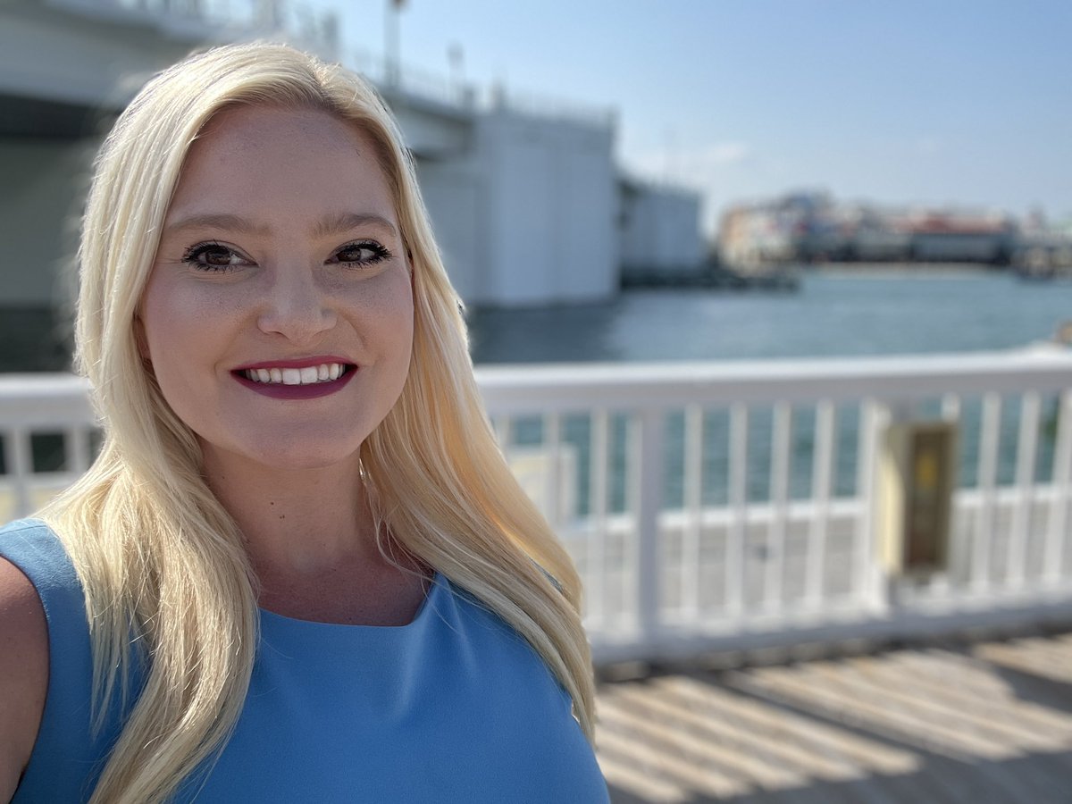 What better color to wear than blue to match the ocean for reporting on  a fundraiser for #worldoceanday #stpetersburg #news #ocean #shoreline #trashcleanup