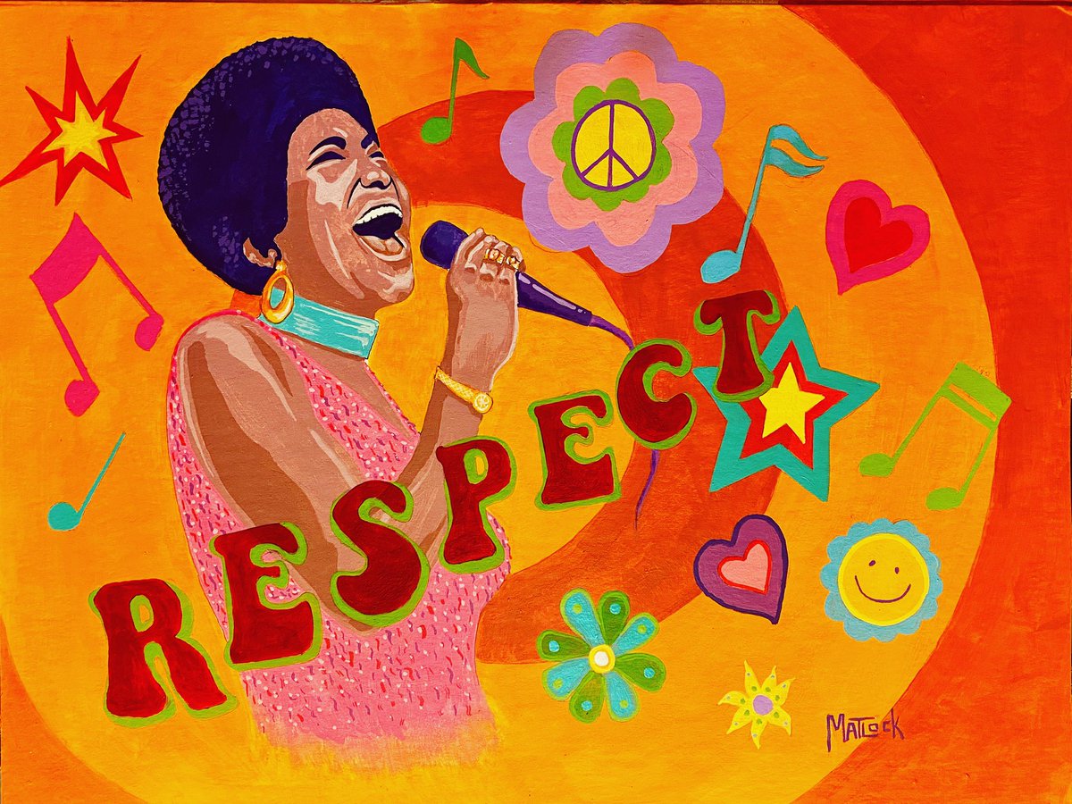 JohnMatlockArt's tweet photo. Aretha - 15X20, acrylic on illustration board. This finished painting is also a mural concept for downtown Northampton pending approval.  the second piece featuring Ray Charles should be finished and posted soon. ❤️🎨
# https://t.co/XZXehoULTU