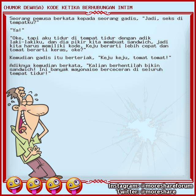 (HUMOR DEWASA) KODE KETIKA BERHUBUNGAN INTIM - UPDATE TIAP HARI!!! Jangan kelewatan!!! lumayan dari pada lumanyun buat ngilangin BETE!!! wkwkwkwkw Follow us - #humordewasa #cerita #lucudewasa #humor #humor #lucu #humorgokil #koleksihumor #kumpulanhumor #humor #indonesia #ceritahu