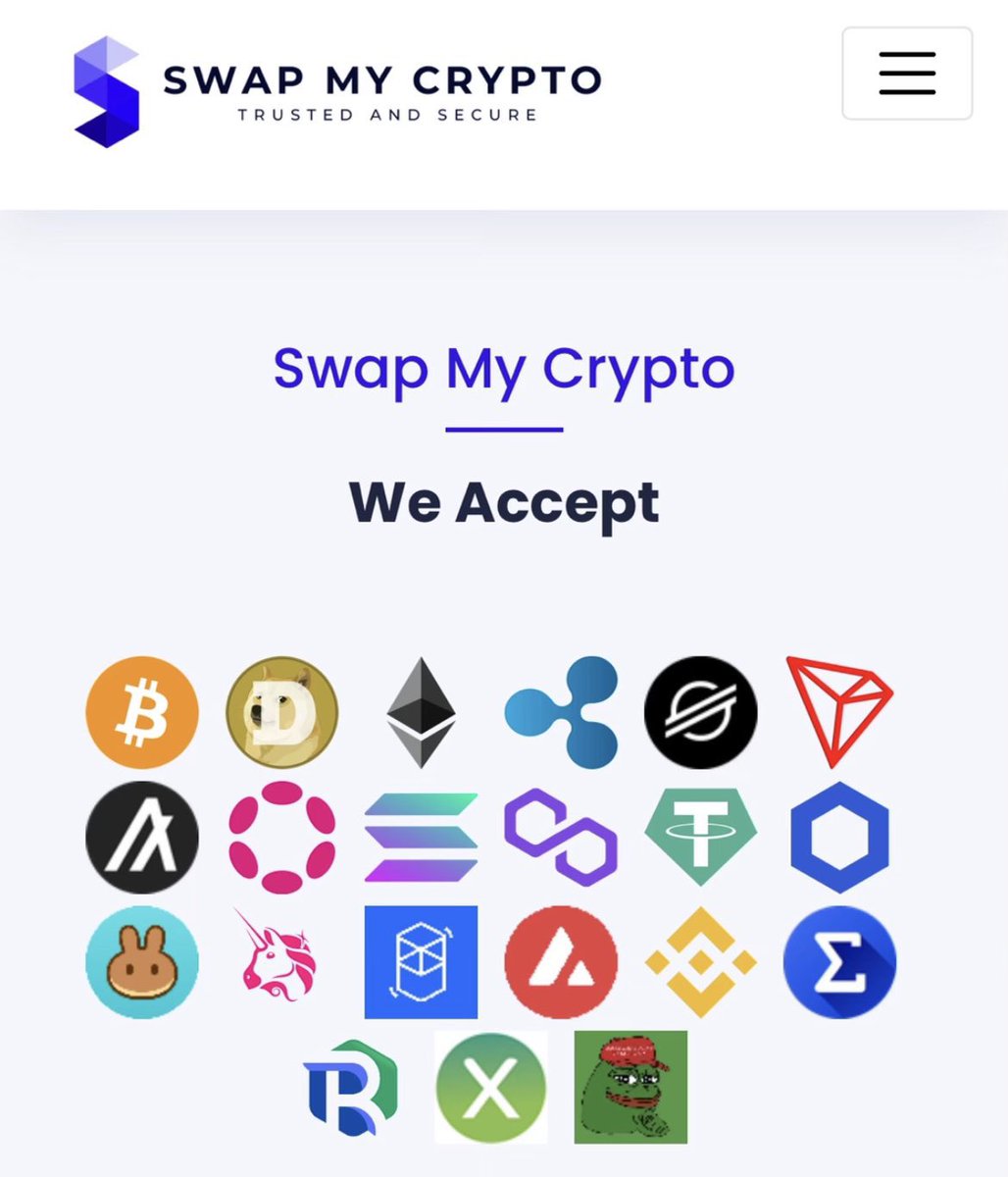 SwapMyCrypto_'s tweet photo. Visit https://t.co/u5QG36hp2c DEX Exchange
#RebootToken #BNB #Bitcoin #Ethereum #Tether #XRP #Cardona #Dogecoin #Sumcoin #Solana #Polkadot #Avalanche #Stellar #Fantom #Polygon #Chainlink #Indxcoin #Algorand #PancakeSwap #Tron #ShibaInu #Uniswap https://t.co/ffyhQvu0LK