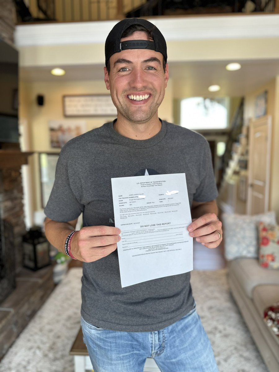 This morning I passed the FAA Written Exam for the Private Pilot Airplane. I’ve been putting it off my instructor finally told me, you don’t get any more points for passing with a 90% or 70%. It’s either pass or fail. I scored an 88% on the test. #studentpilot #pilot