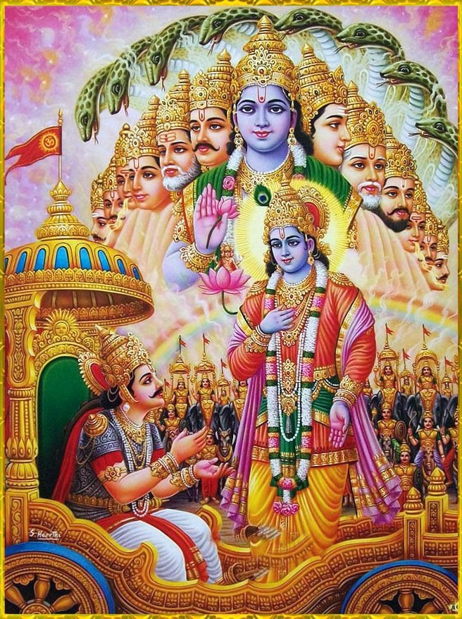 यदा यदा हि धर्मस्य ग्लानिः भवति भारत, 
अभ्युत्थानमधर्मस्य तदा आत्मानं सृजामि अहम् |
परित्राणाय साधूनां विनाशाय च दुस्-कृताम्, 
धर्म-संस्थापन-अर्थाय सम्भवामि युगे युगे ||

#जय_श्री_कृष्ण 
#शुभप्रभात