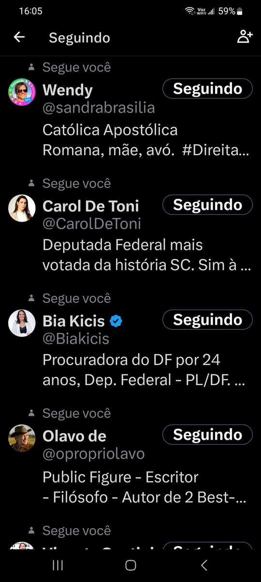 ArthurWeint's tweet photo. Até dias atrás os perfis de Olavo ainda me seguiam. Tirei os prints, pois achei que os grimaldistas iriam mexer ali. Não deu outra. Perfis não me seguem mais. Ter sido seguido e convivido com o Olavo foi uma honra, assim como é satisfação deixar de ser seguido por grimaldistas. https://t.co/kotYSttoVe