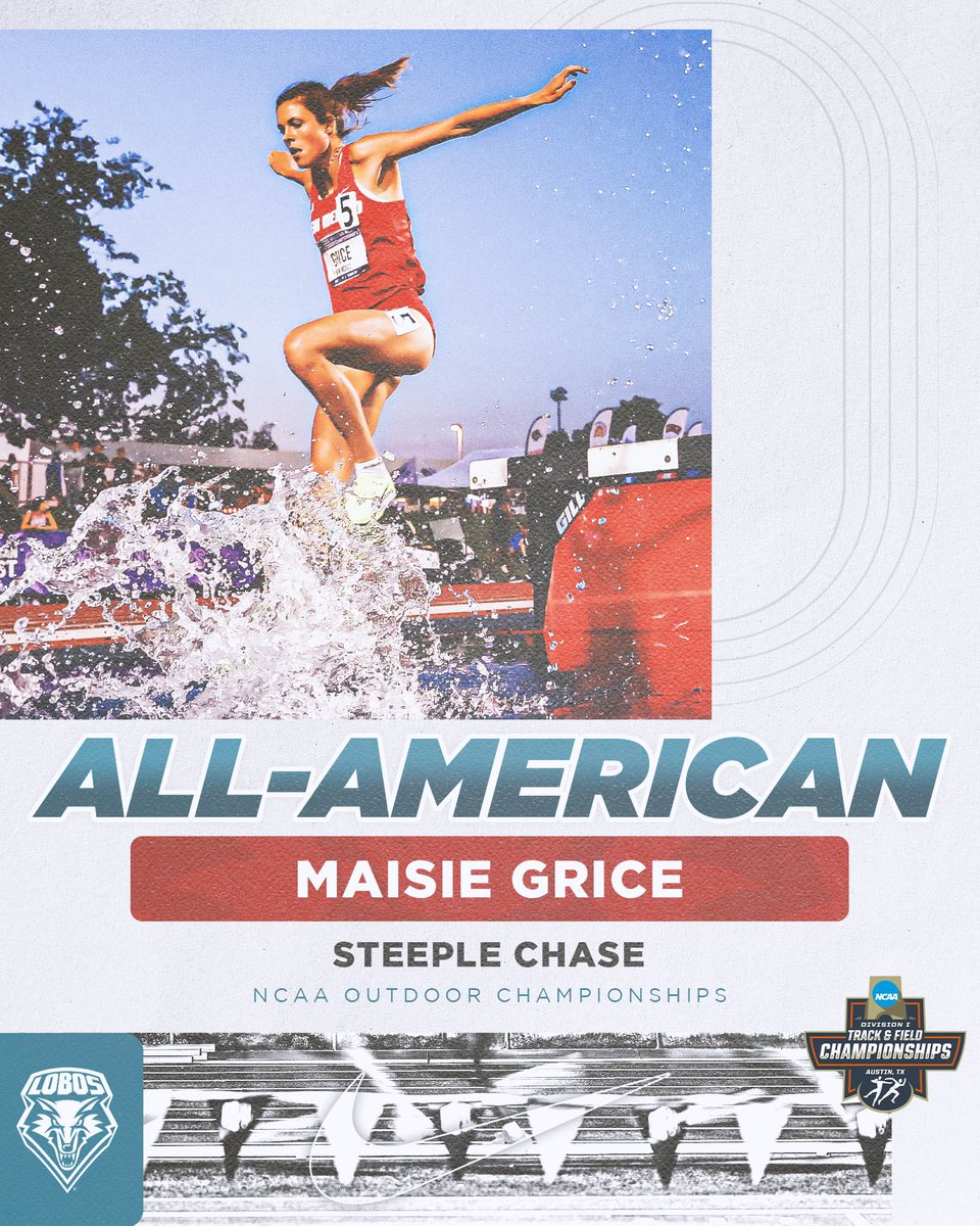 🏆WOMEN’S STEEPLECHASE🏆

5 Elise Thorner | 9:42.95
12 Maisie Grice | 10:11.62

It’s first-team All-America for Elise and second-team for Maisie!🏅

#GoLobos 🐺