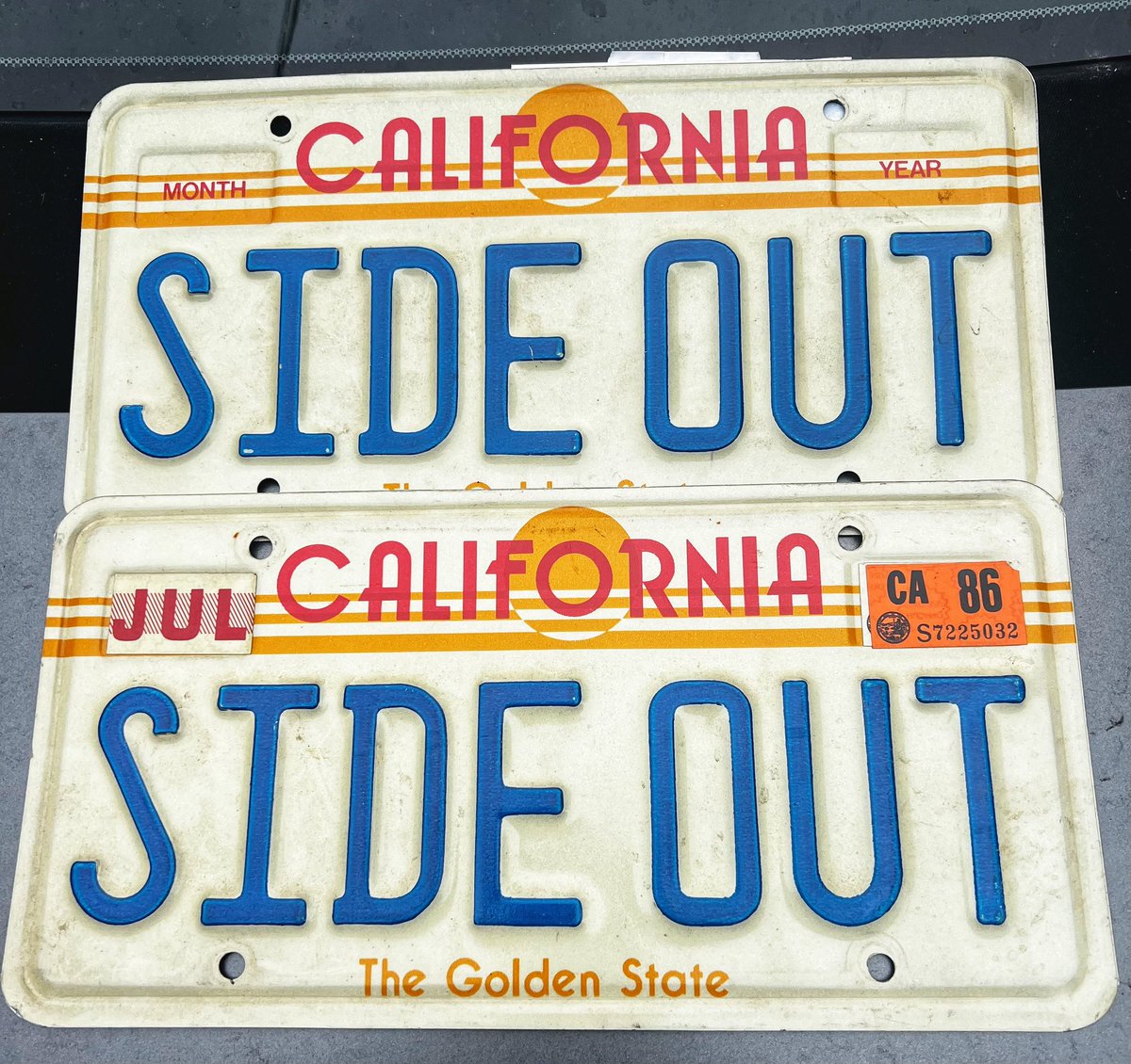 Kinda wish I kept this license plate, though it has been almost 30 years since I played volleyball…

1986!