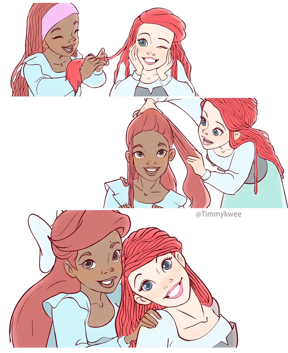 I have made the decision to share this artwork again after previously taking it down due to many negative comments. My intention is simply two beautiful sisters expressing their love for one another. The world needs more love, and kindness.
#ariel #TheLittleMermaid