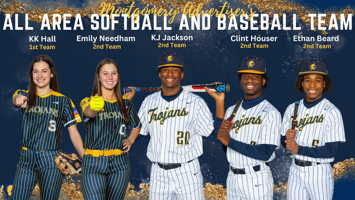 STJAthletics1's tweet photo. A big congratulations to several of our softball &amp; baseball players!

ASWA All-State Teams were announced!! 
For 3A, Tabor Offord was named to 1st team.  KJ Jackson, KK Hall, &amp; Emily Needham were named to the 2nd team. 

Montgomery Advertiser's All Area Teams were announced also! https://t.co/nVYk3gSH6i