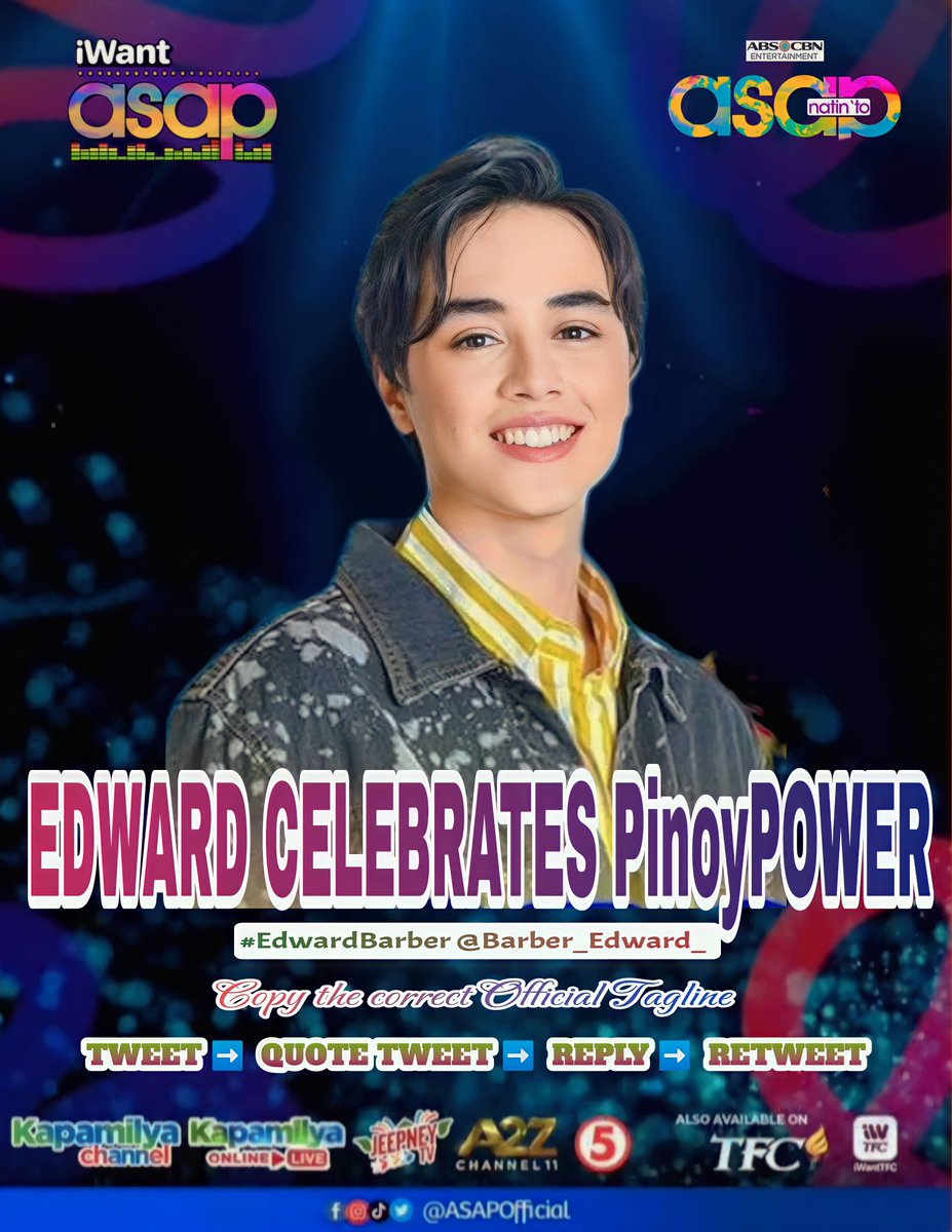 EJBxLouiseRain's tweet photo. I am a part of all that I have met.

EDWARD CELEBRATES PinoyPOWER
#EdwardBarber https://t.co/cncy0YVvD2