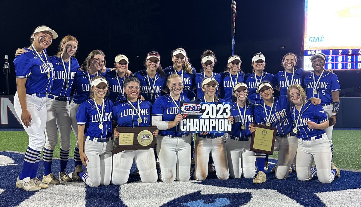 Congrats to the softball team on winning the Class LL State Championship, 5-2 over Southington! It’s the first softball state title for Ludlowe. #ctsb
