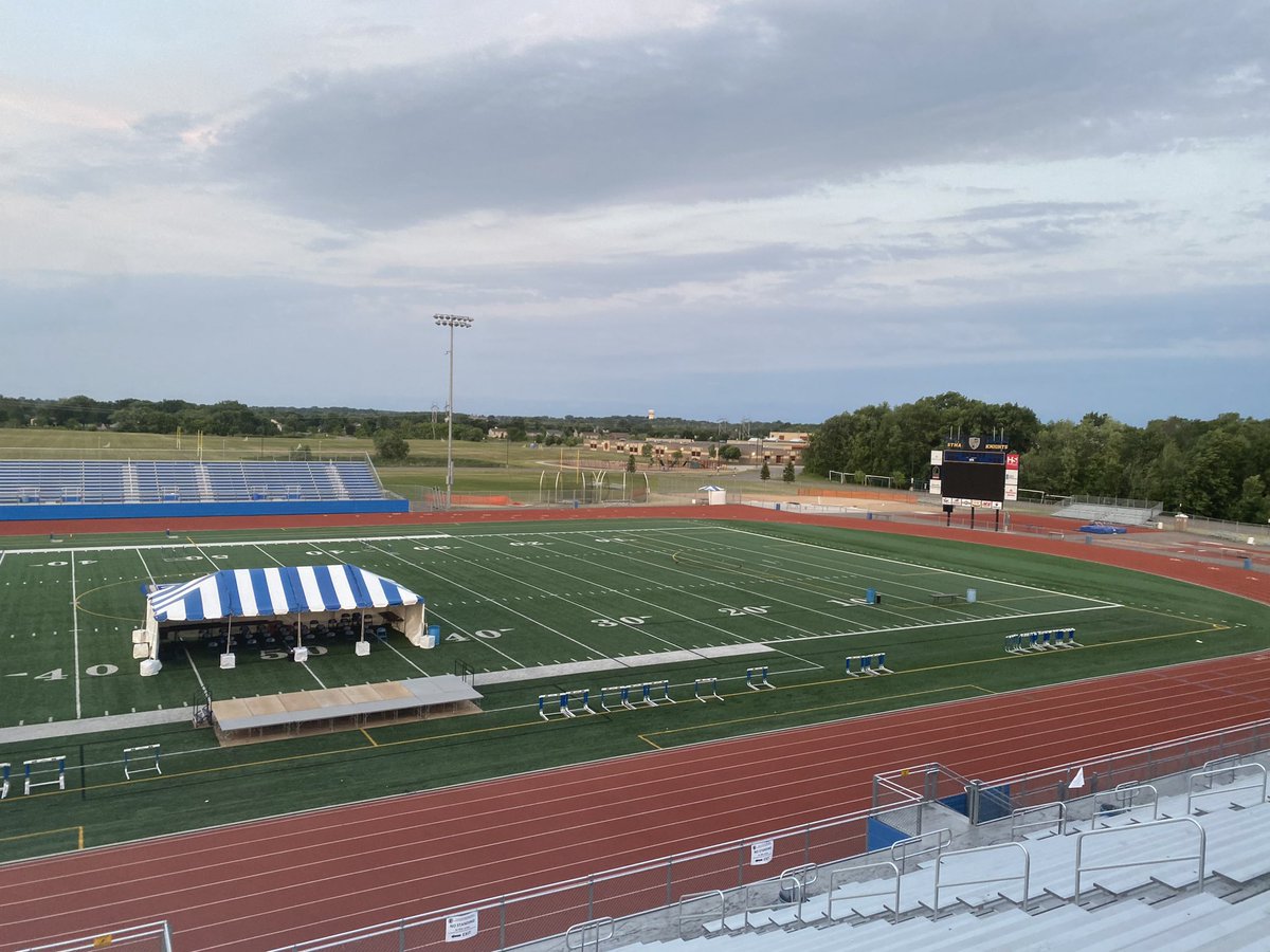StmaAd's tweet photo. That’s a wrap on the 2023 @MSHSL State T&amp;F Meet! Honored to host not only some of the best athletes in the state but also the best people. Impeccable clean up job in the team camp area again! Grateful for the all those who help provide this opportunity for kids in Minnesota! https://t.co/yOZSVVFkEC