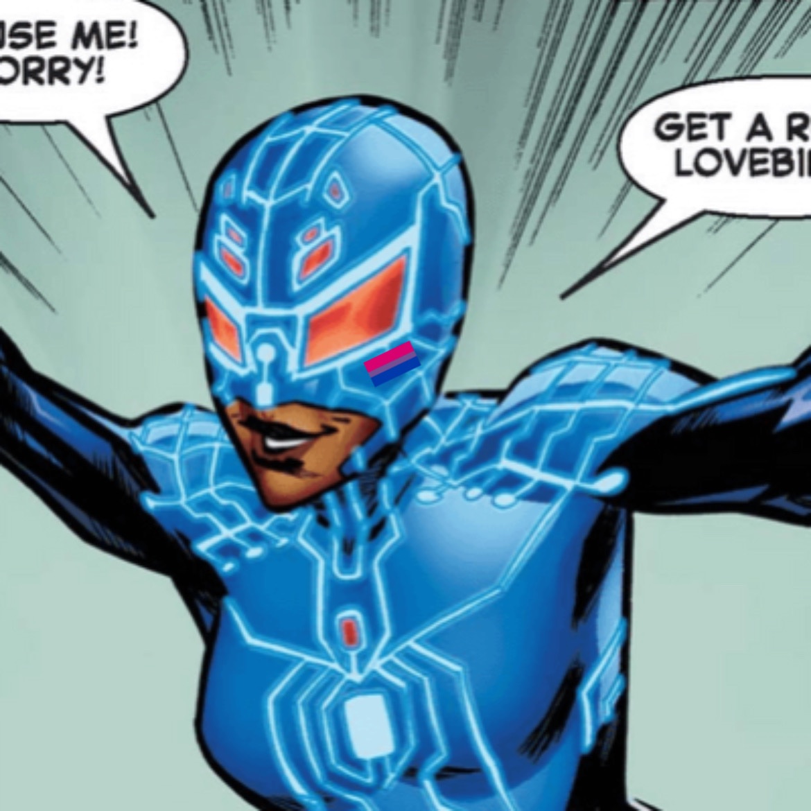 lgbtotds's tweet photo. today's lgbt comic character is spider-byte! she is a bisexual trans woman! (hc) https://t.co/I2XsHMJJqm