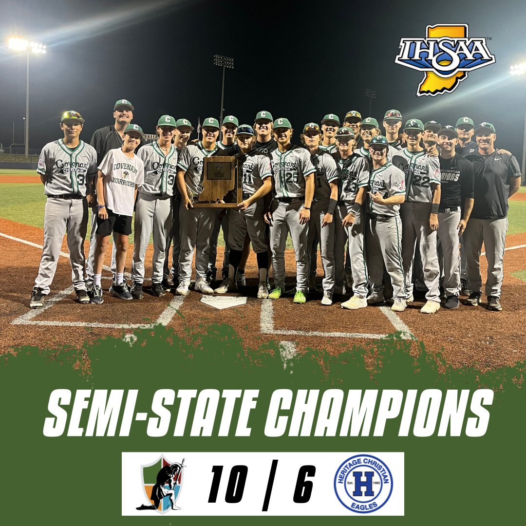 Covenant baseball continues to write program history by winning semi-state! <a href="/cchsindy/">Covenant Christian</a> <a href="/IHSAA1/">IHSAA</a>