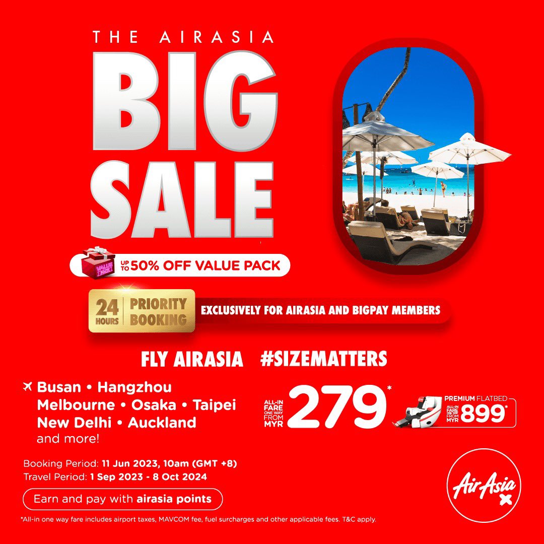 AirAsia BIG SALE IS BACK! 2025 mypromo.my