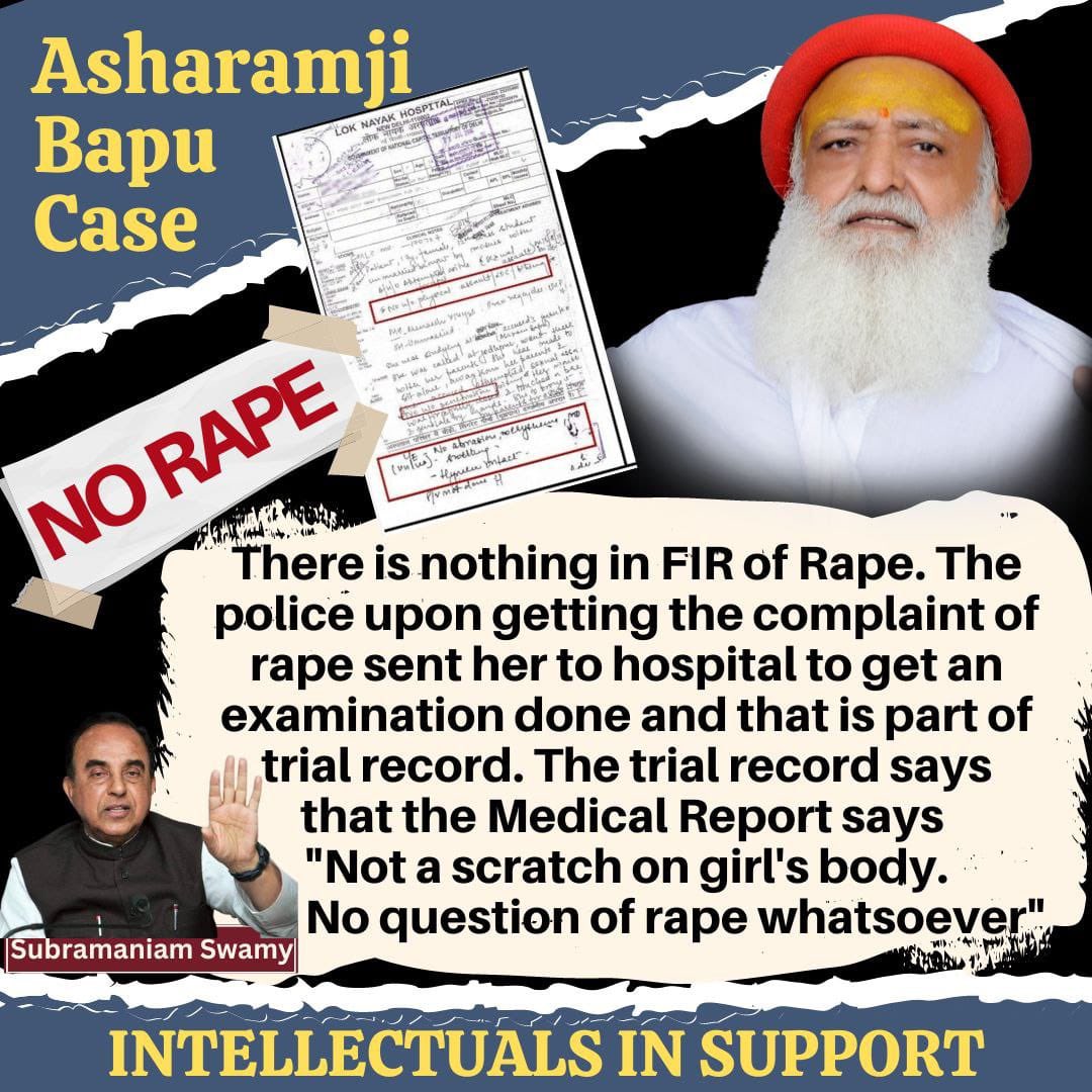 Many #LegalExpertsSay that Asaram Bapu Ji case is the biggest conspiracy. Truth Exposed by them.

All evidences Reveal Facts which leave us in shock as It shows the degradation of ethics in various departments including judiciary.