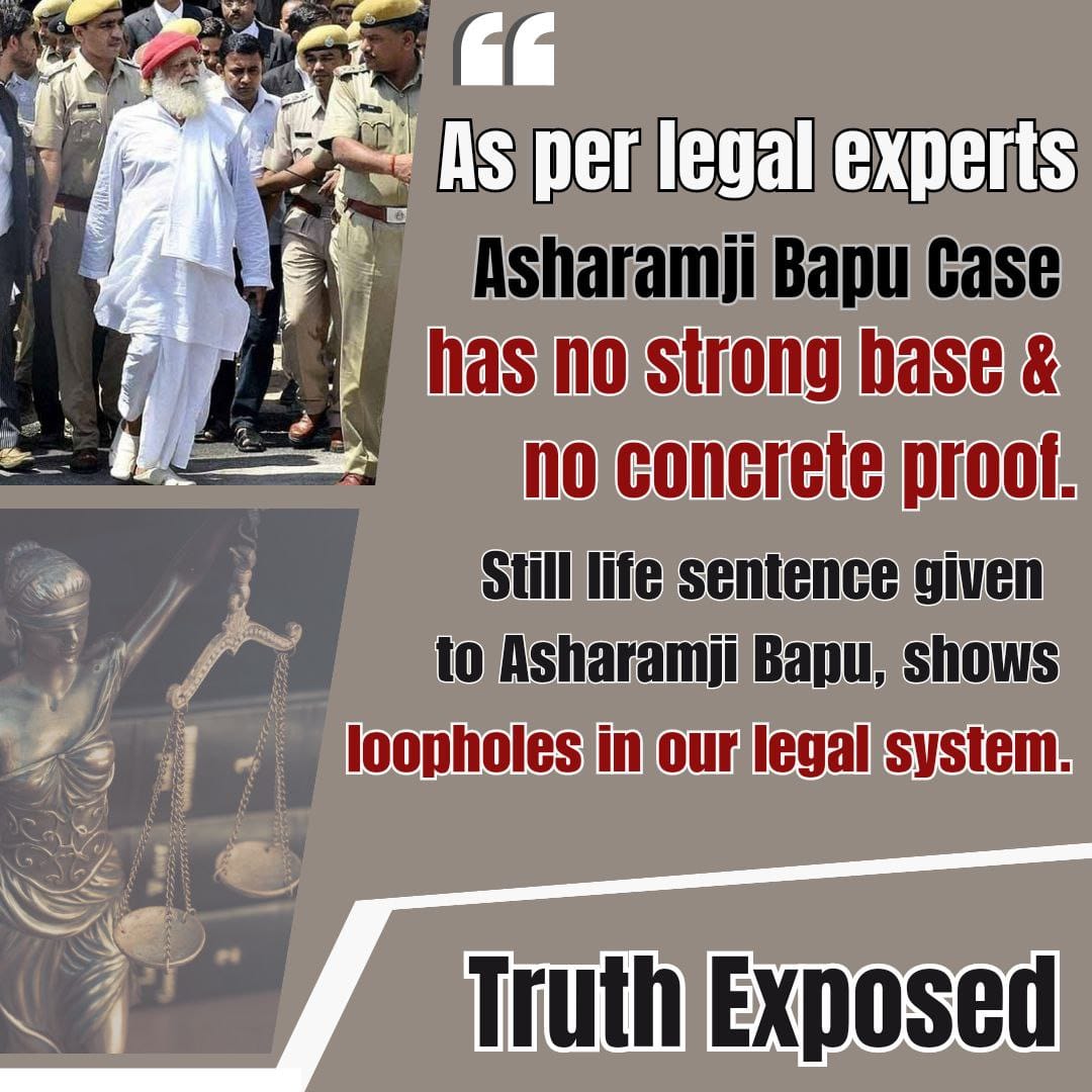 #LegalExpertsSay 
Truth Exposed by CJI N.V Ramana that Media📽️ is taking democracy backward and  harming our system by manipulating Real Facts ✍️
Same we can see in Asaram Bapu Ji case that real truth is hidden by fake media trials.
Reveal Facts