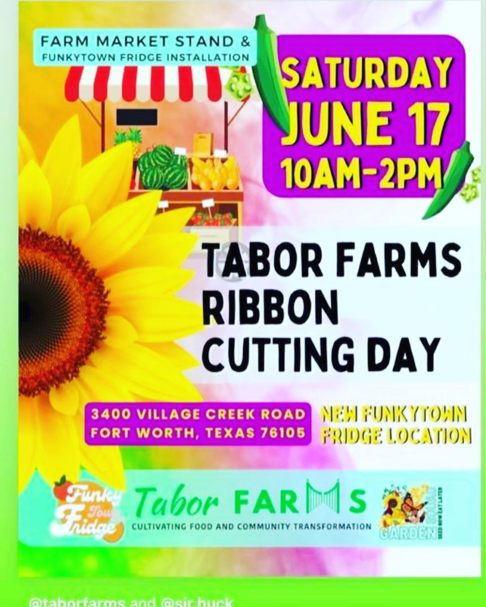 Help us celebrate history!
#TaborFarms
#foodinsecurity