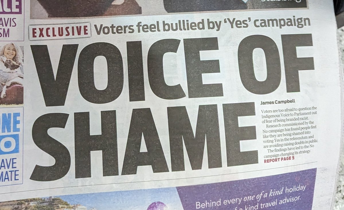 Hi #SunHerald on behalf of the vast majority of the population that doesn't read your pathetic partisan rag I'd like to say F**K off.
#VoiceToParliament #auspol #legacymedia #dyingmedia