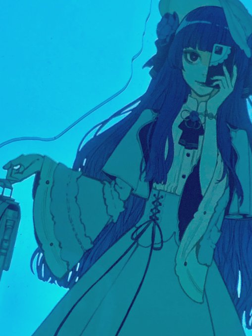 「holding lantern very long hair」 illustration images(Latest)