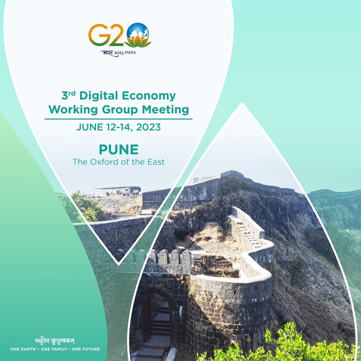 The vibrant city of #Pune is all geared up to host #G20India delegates for the 3⃣rd #G20DEWG Meet! 

Discussions aim to further Priority Areas of the Working Group & accelerate digital transformation while achieving inclusive social & economic growth.

🗓️ June 12-14