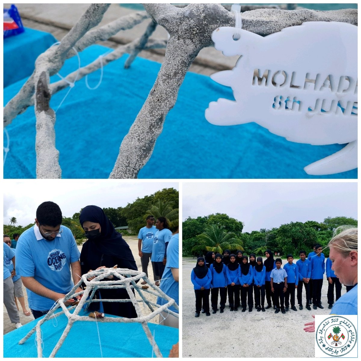 MolhadhoCouncil's tweet photo. To celebrate World Ocean Day 2023, JA Manafaru Resort and Molhadhoo Council organized an awareness session for Molhadhoo school children about saving endangered marine life as well as a coral planting program in various locations along the reef in Molhadhoo. https://t.co/r9M5H8jPtA