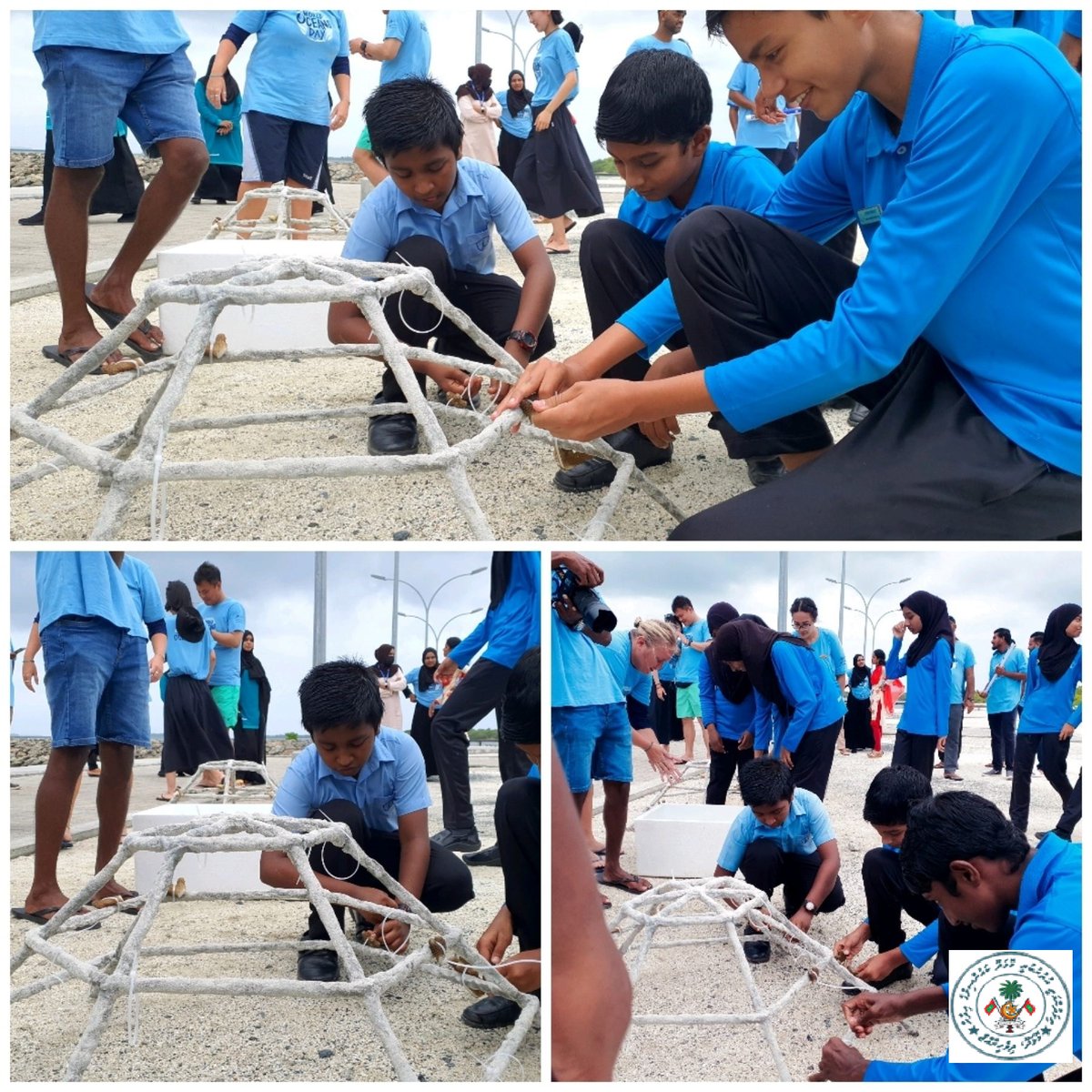 MolhadhoCouncil's tweet photo. To celebrate World Ocean Day 2023, JA Manafaru Resort and Molhadhoo Council organized an awareness session for Molhadhoo school children about saving endangered marine life as well as a coral planting program in various locations along the reef in Molhadhoo. https://t.co/r9M5H8jPtA