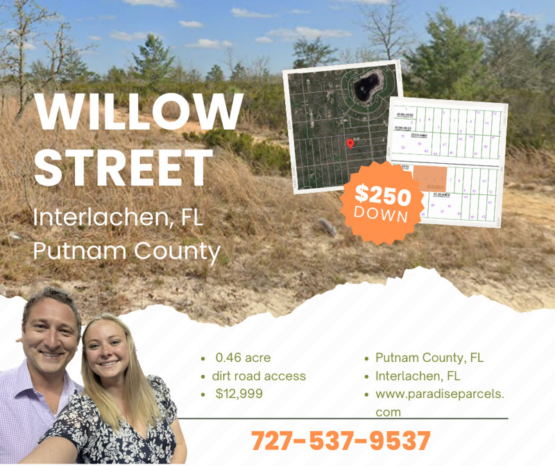 Interlachen , FL | $9,999 | 0.46 Acres | Escape the Hustle and Bustle of the City with this 0.46 Acre Lot in Charming Interlachen, FL! Build Your Dream Home on This Peaceful and Quiet Dirt Road Property Today! land-listings.com/listings-view.… #Florida #buildinglot #countryhome #LandRover