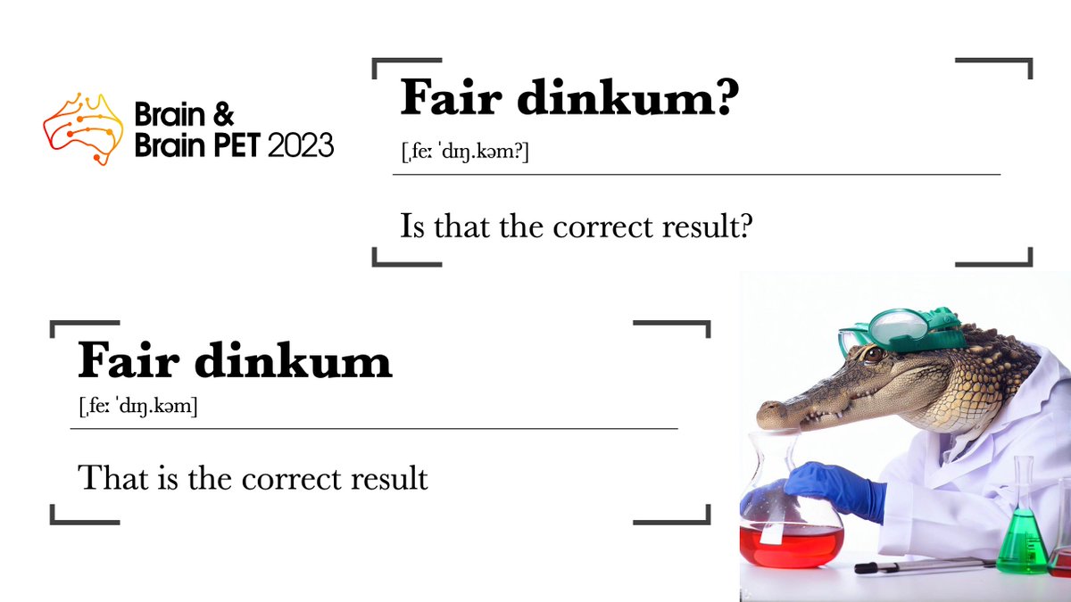 Next up, in our orientation to #Aussie phrases that you might hear at the #Brisbane meeting, we have: - Fair dinkum?: Is that the correct result? - Fair dinkum: That is the correct result