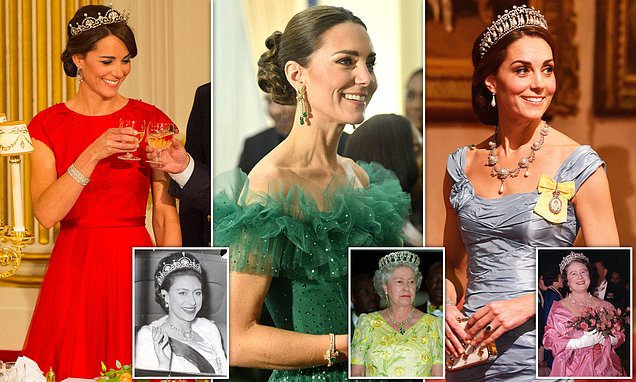 The times when Kate Middleton has been trusted with the Royal Family's most iconic heirlooms trib.al/RURT0vO