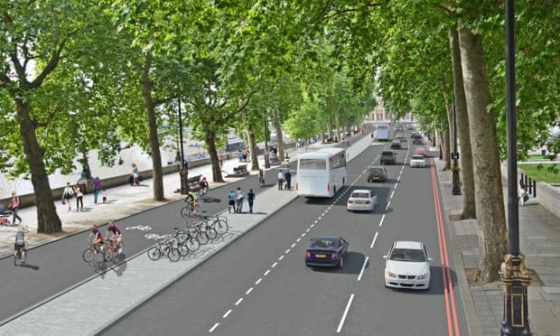- Corsia riservata per i bus
- Zero sosta ai lati della carreggiata 
- Marciapiedi più ampi
- Alberature ai lati
- Ciclabili ampie e protette
Potrebbe essere il layout del Lungotevere
Non è il Lungotevere