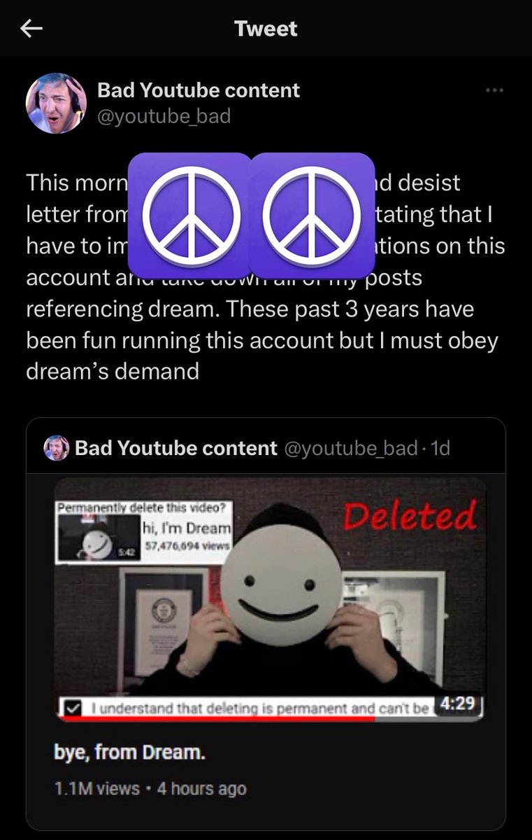 Repost

Please mass report this account. @/youtube_bad for doxxing drm
