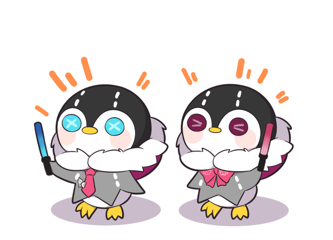 「blush stickers penguin」 illustration images(Latest)｜2pages
