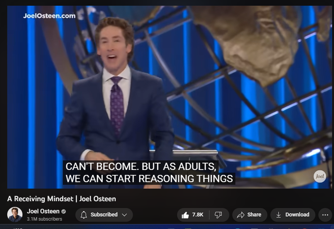 220,838 views 5 Jun 2023 LAKEWOOD CHURCH
God has blessings prepared for you, but you have to be willing to receive them. Allow yourself to receive His promises.
🛎 Subscribe to receive weekly messages of hope, encouragement, and inspiration from Joel! http://bit.ly/JoelYTSub
Follow #JoelOsteen on social
Twitter: http://Bit.ly/JoelOTW
Instagram: http://BIt.ly/JoelIG
Facebook: http://Bit.ly/JoelOFB
Thank you for your generosity! To give, visit https://joelosteen.com/give