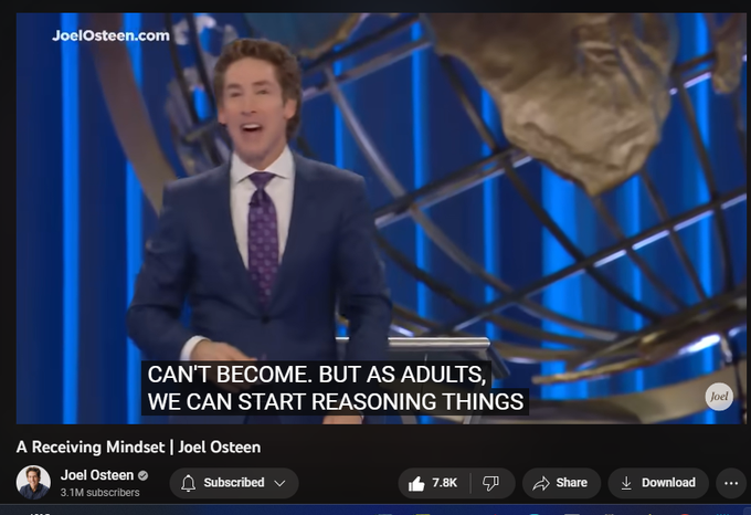 220,838 views  5 Jun 2023  LAKEWOOD CHURCH
God has blessings prepared for you, but you have to be willing to receive them. Allow yourself to receive His promises. 

🛎 Subscribe to receive weekly messages of hope, encouragement, and inspiration from Joel! http://bit.ly/JoelYTSub

Follow #JoelOsteen on social 
Twitter: http://Bit.ly/JoelOTW 
Instagram: http://BIt.ly/JoelIG 
Facebook: http://Bit.ly/JoelOFB

Thank you for your generosity! To give, visit https://joelosteen.com/give