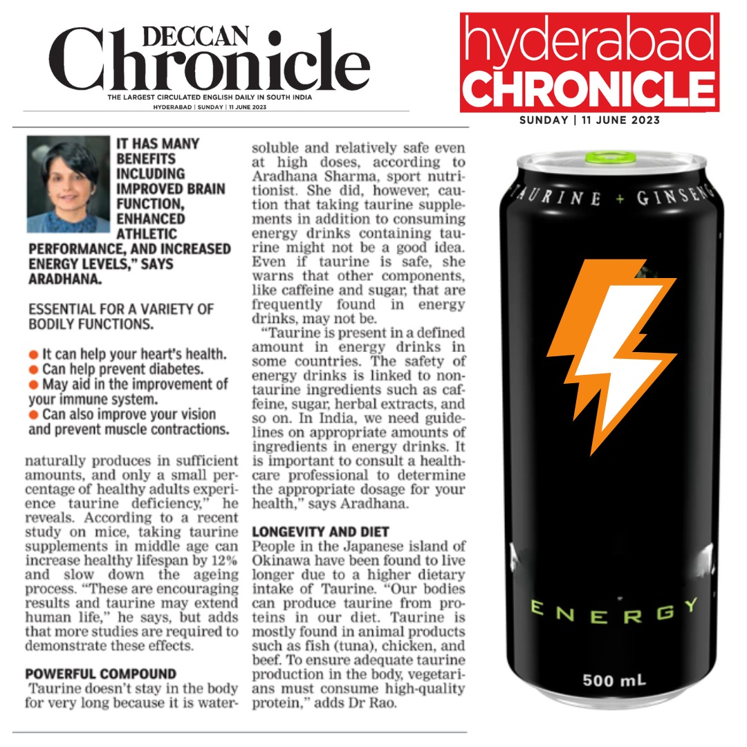 Is Taurine, now commonly found in energy drinks, really a wonder molecule that can impact our lifespan? Moderate consumption seems ok but don’t fall for what the advertisement says, consult your doctor/nutritionist before you overindulge. #EnergyDrink #Taurine