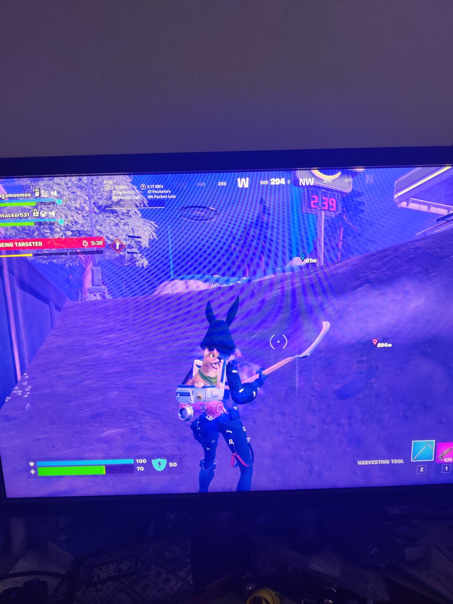 Nagamoomoo's tweet photo. So playing a game of fortnite, driving across the road through mega city and fell through the road. Losing us the game as can't get out.... @FortniteGame https://t.co/yGMdhtMXqn