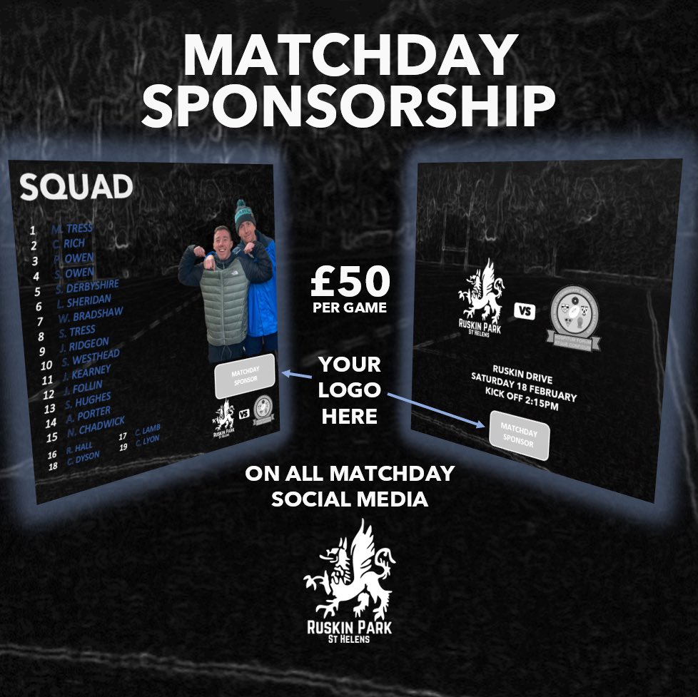 RuskinParkrfc's tweet photo. 🔵⚪️MATCHDAY SPONSORSHIP ⚪️🔵 https://t.co/rem6XLORsk