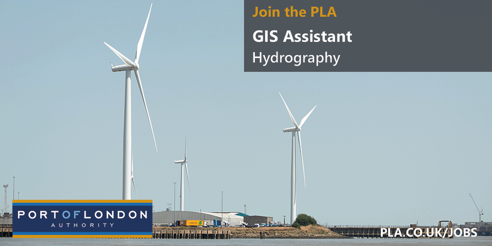 We're hiring a GIS Assistant to join the Hydrography department hubs.la/Q01SvBrl0 #PortofLondon #hydrography