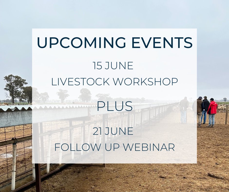 📢 Livestock workshop
📅15 June 8am-1.30pm
📍Howlong
Garry Armstrong <a href="/Murray_LLS/">MurrayLLS</a> - role of EID
Henry Hickson <a href="/neXtgenAgri/">neXtgen Agri Ltd</a> - refining data collection, maximising EID, managing data in Excel, making informed decisions
Morning tea + BBQ lunch provided.

Rego: hubs.la/Q01Sq8g50