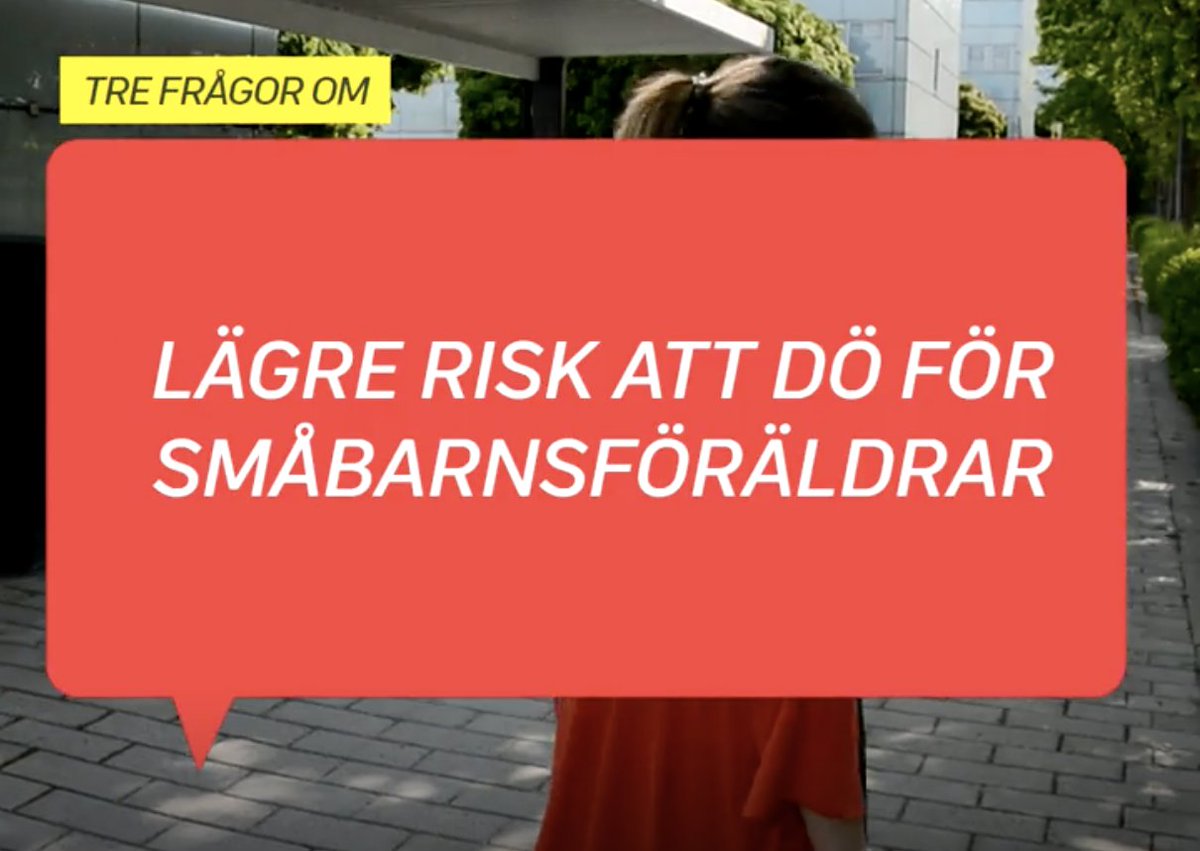 En studie i demografi @Stockholms_univ visar att småbarnsföräldrar har lägre risk att dö. En förklaring kan vara ett minskat riskbeteende. -De röker mindre och ägnar sig inte åt farliga aktiviteter, säger @EleonoraMussino, en av författarna till studien. svt.se/nyheter/lokalt…