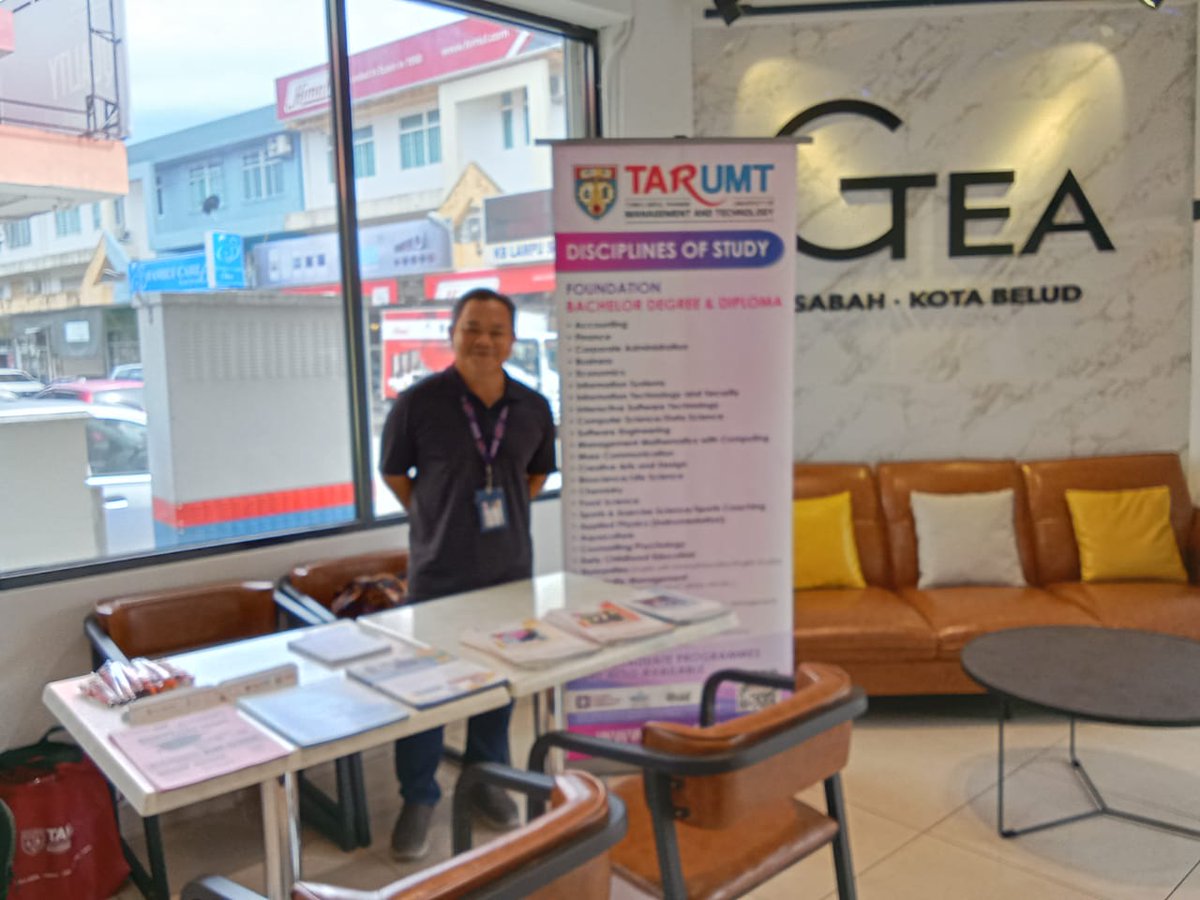 TARUMT_Sabah's tweet photo. Kota Belud Roadshow today at Gtea Kota Belud from 11am - 4pm. Come and visit us to know more about TAR UMT. June intake in progress.... #TARUMT #TARUMTSabah #Alamesra #BeyondEducation #KotaBelud #GteaMalaysia #Gtea https://t.co/RKfemHsbaz