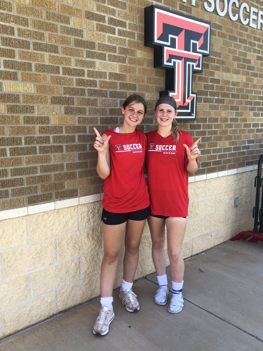 Awesome day in Lubbock training and learning from @TexasTechSoccer!  Thank you @TomStone9, @nhallam8, @BlairQuinn75, the rest of the staff and players for organizing a great ID camp!  Wreck ‘Em!! 👆🏼
@SolarSoccer07G #defender #RedRaiders